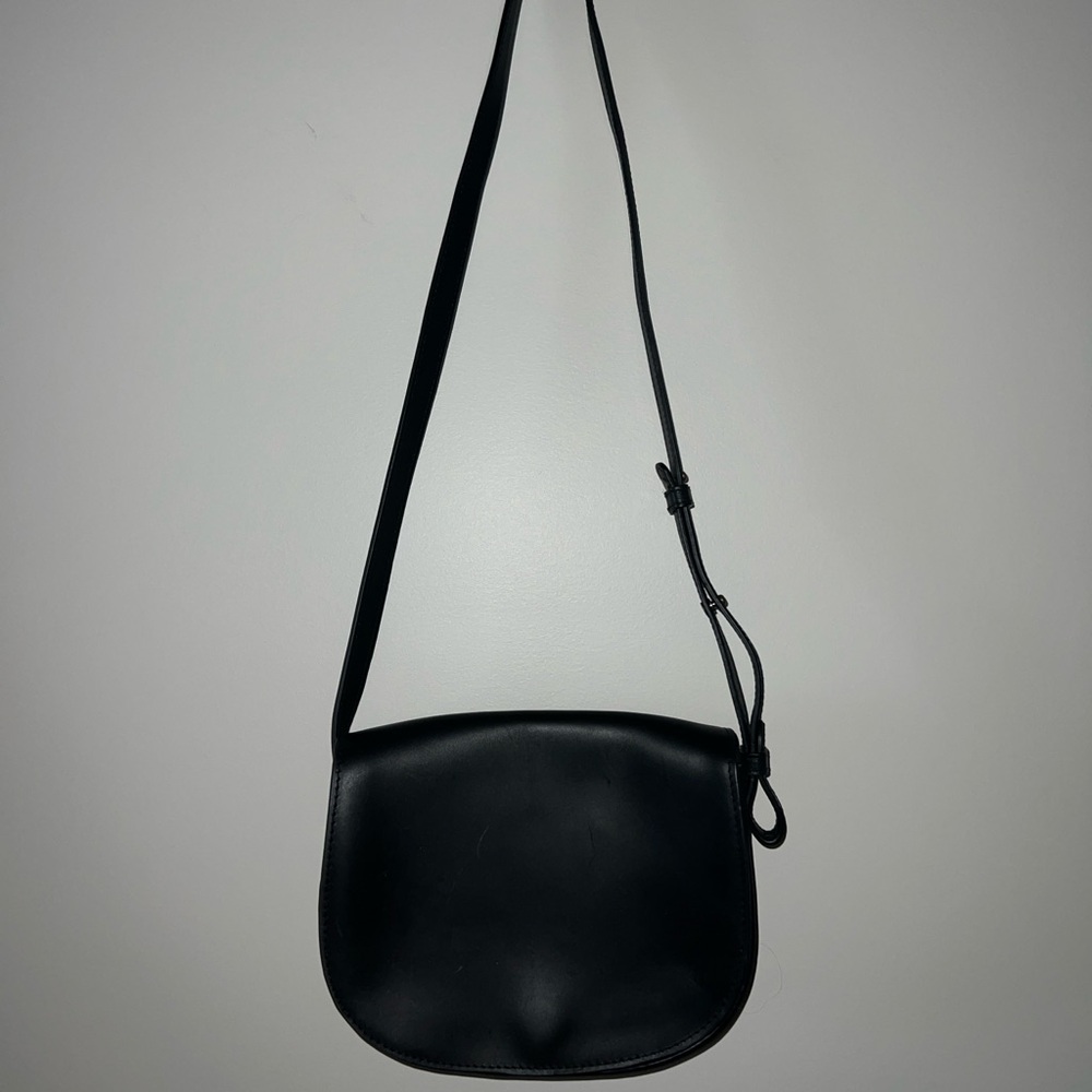 Signature L.L. Bean Black and Tan Crossbody Bag